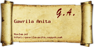 Gavrila Anita névjegykártya